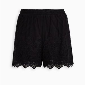 TORRID 5 Inch Pull-On Stretch Mesh Mid-Rise Short Black 2X NWOT